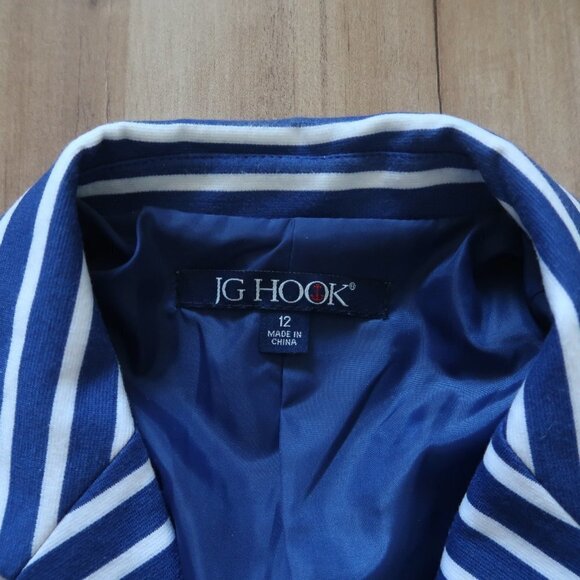 JG Hook Striped Single-breasted Ponte Blazer - Picture 6 of 12